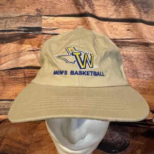 Wayland Baptist WBU Men's Basketball Hat BIG Logo Adjustable Khaki Tan Cap